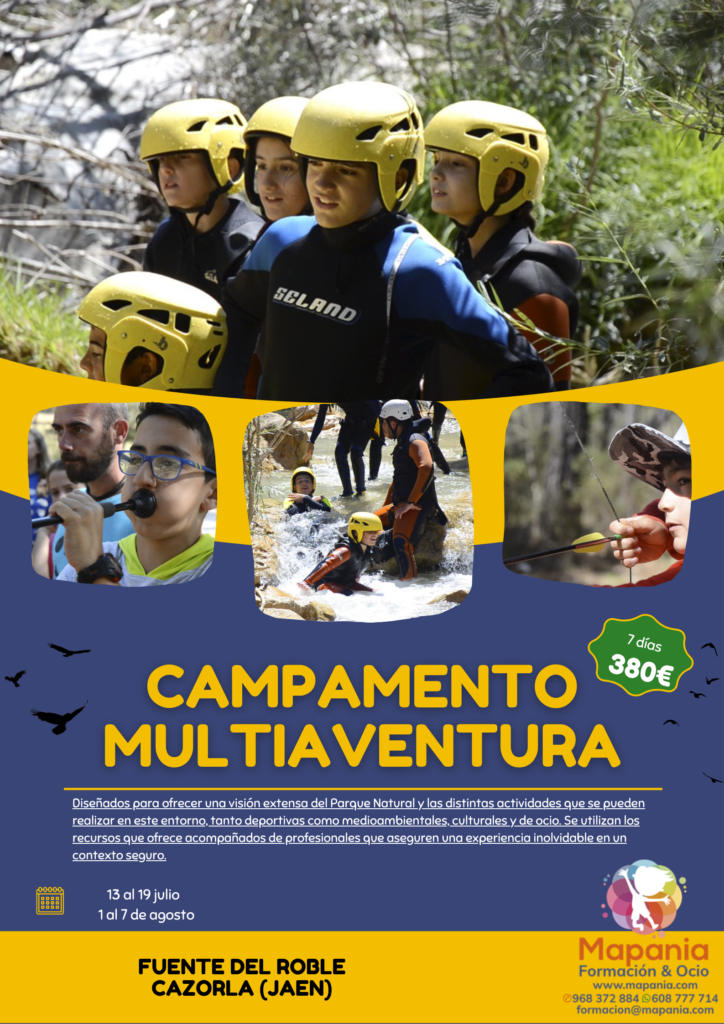 Póster campamento Cazorla 2024